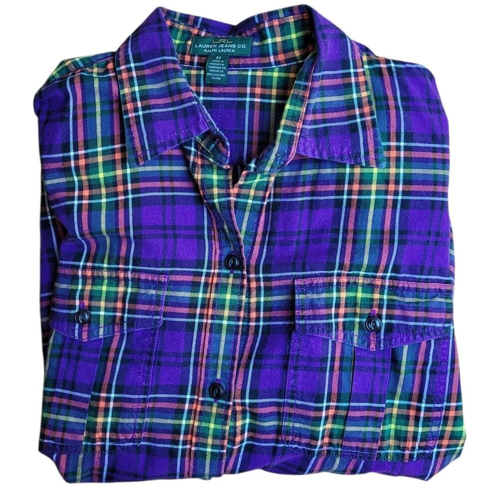 Women's Lauren Jeans Co Button Down Shirt Size Medium